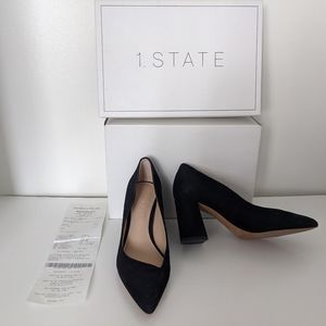 1. STATE pumps, black velour, sz 6.5